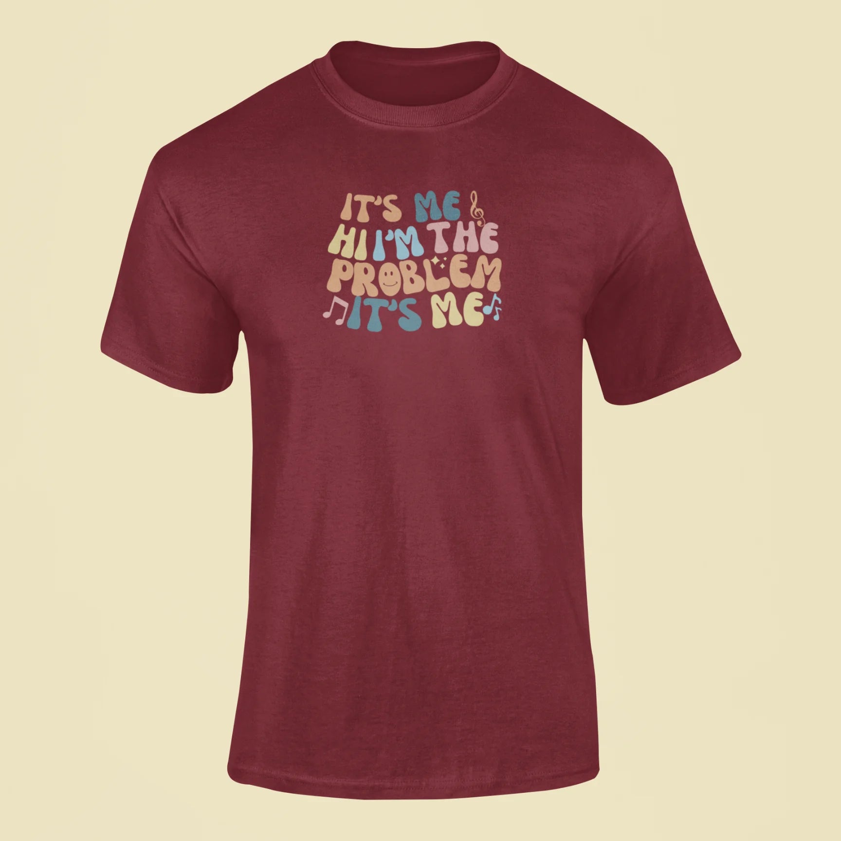 its me hi im the problem its me t shirt maroon
