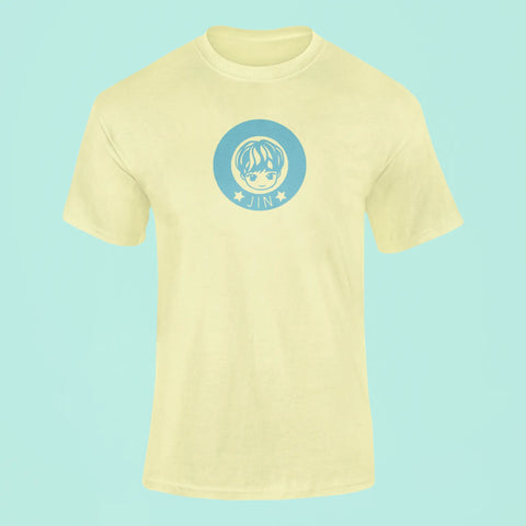 jin baby face t shirt butter yellow