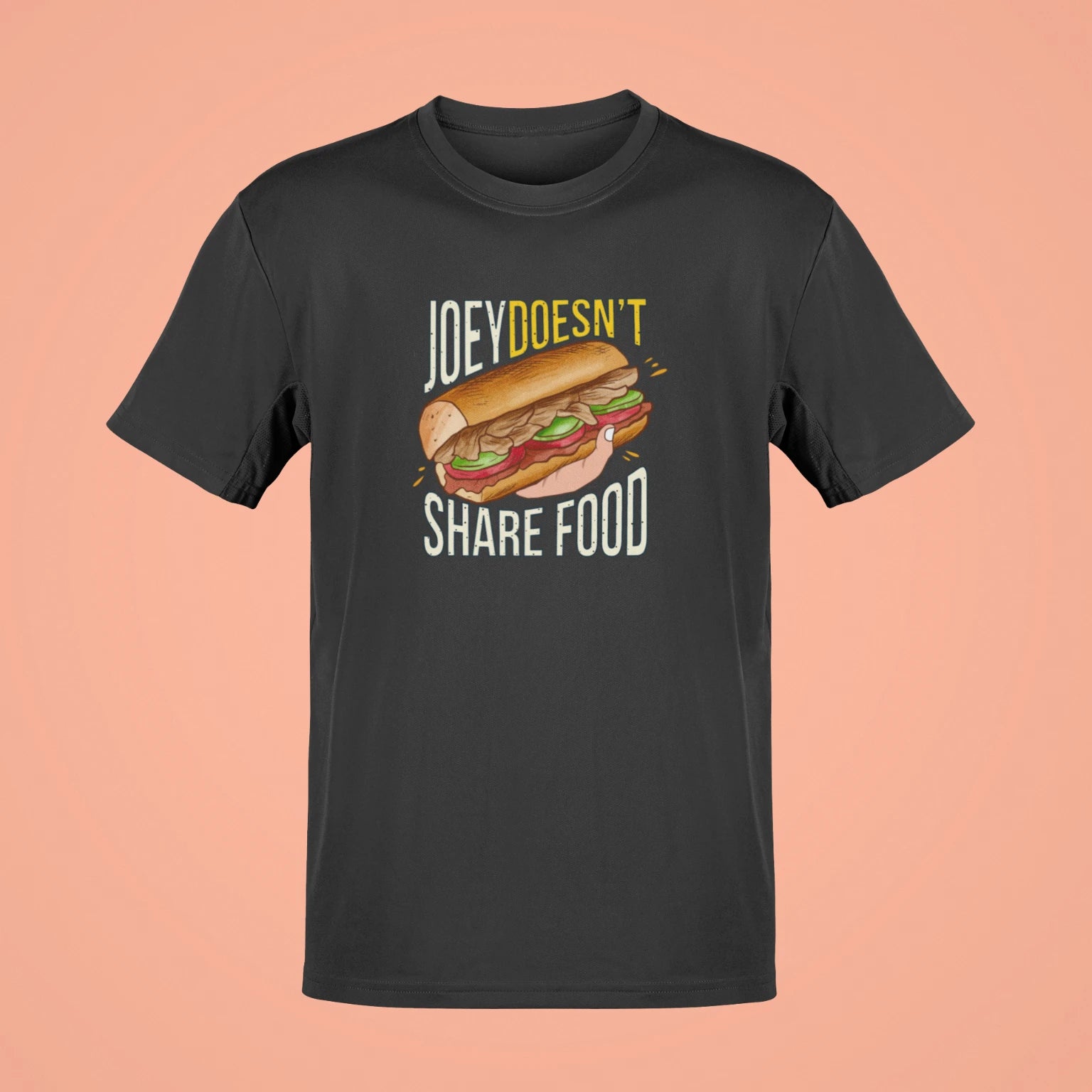 joey doesnt share food friends sitcom oversized t shirt black