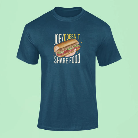 joey doesnt share food friends sitcom t shirt navy blue