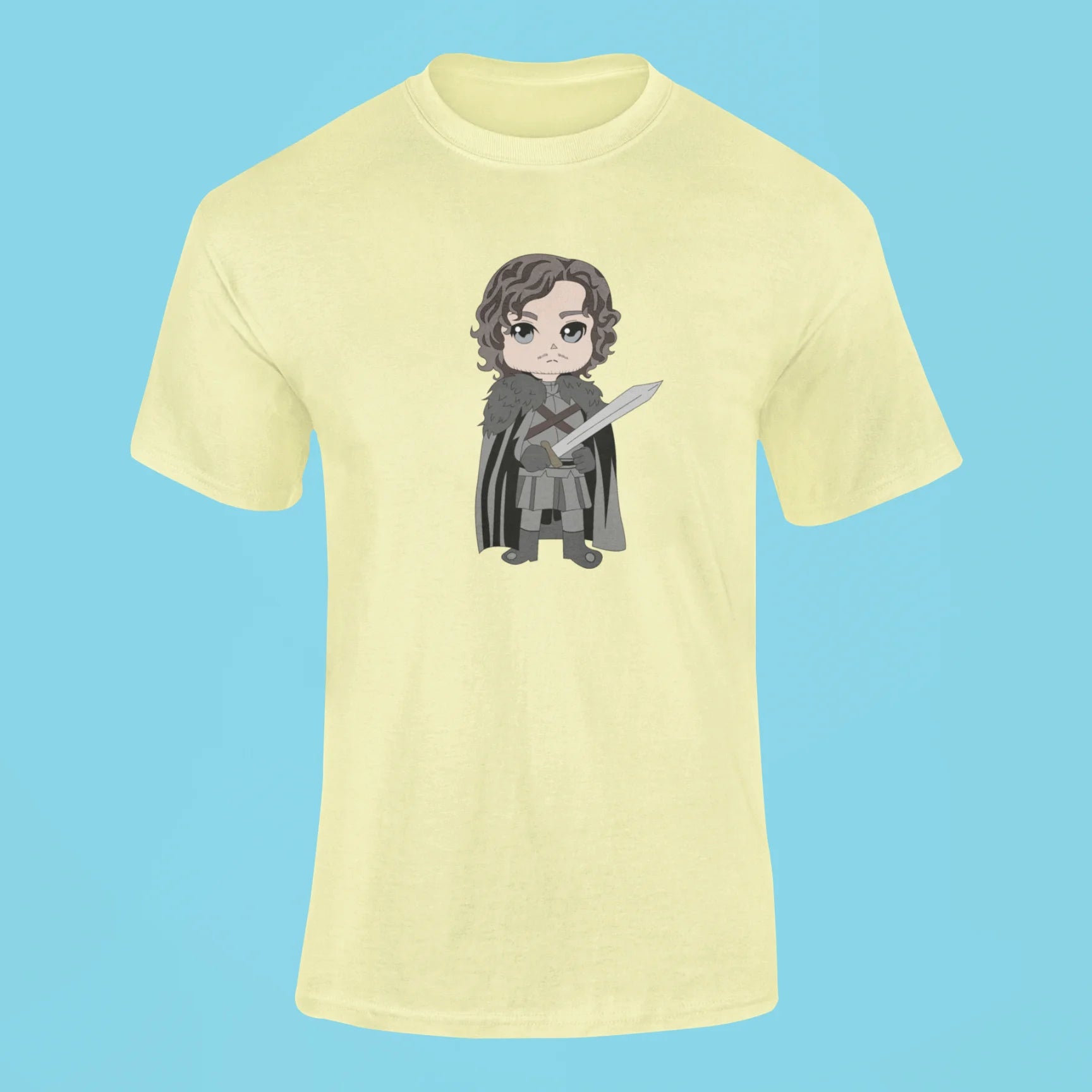 jon snow t shirt butter yellow