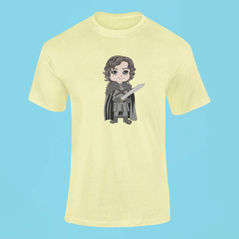 jon snow t shirt butter yellow