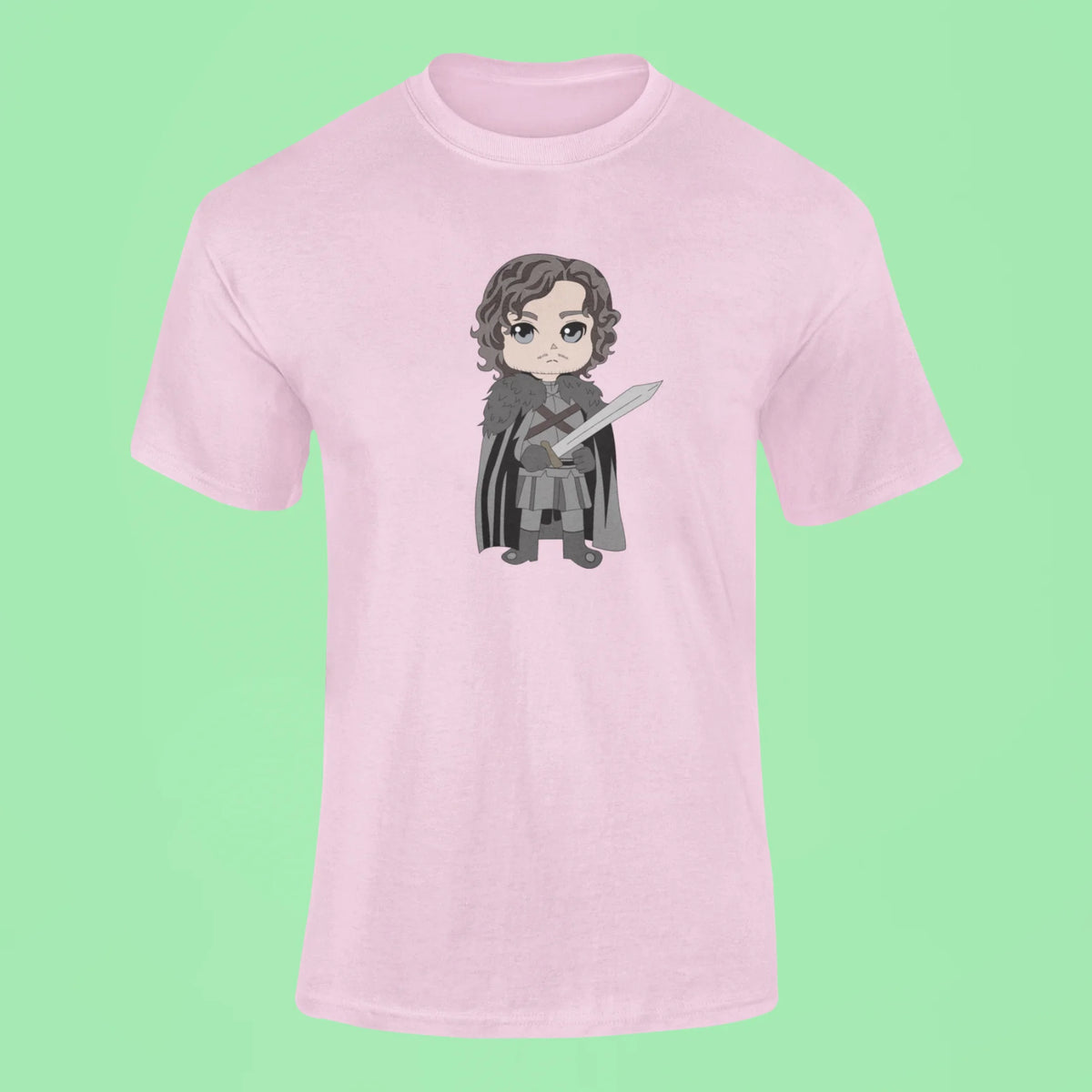 jon snow t shirt pink