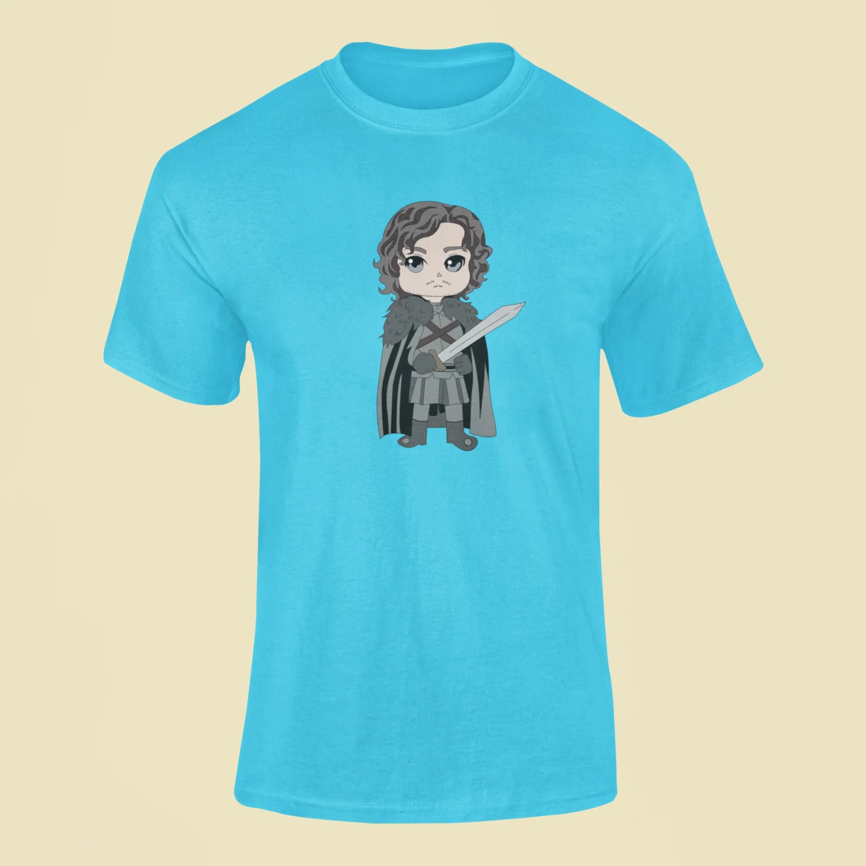 jon snow t shirt sky blue