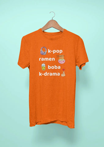 k pop ramen boba k drama orange