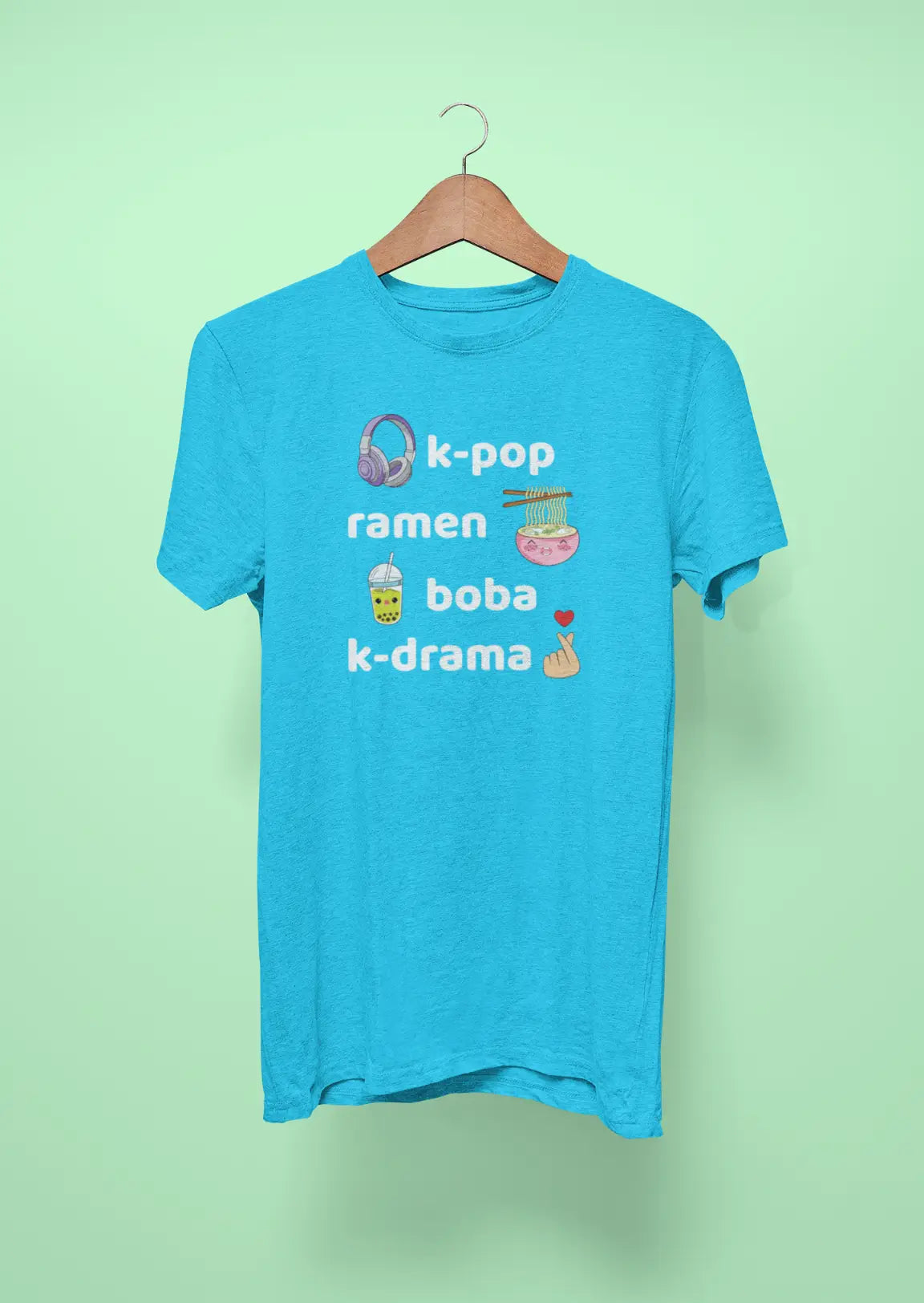 k pop ramen boba k drama sky blue