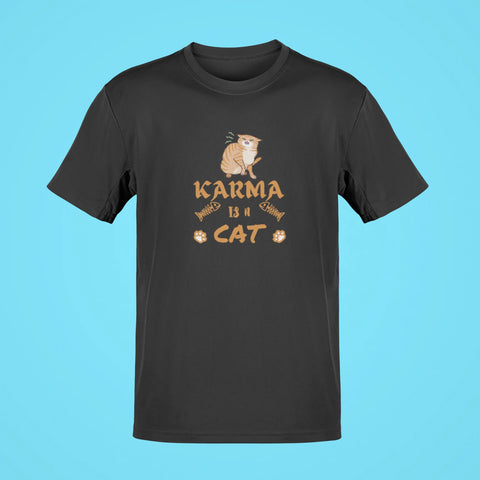 karma is a cat oversized t shirt 3 black