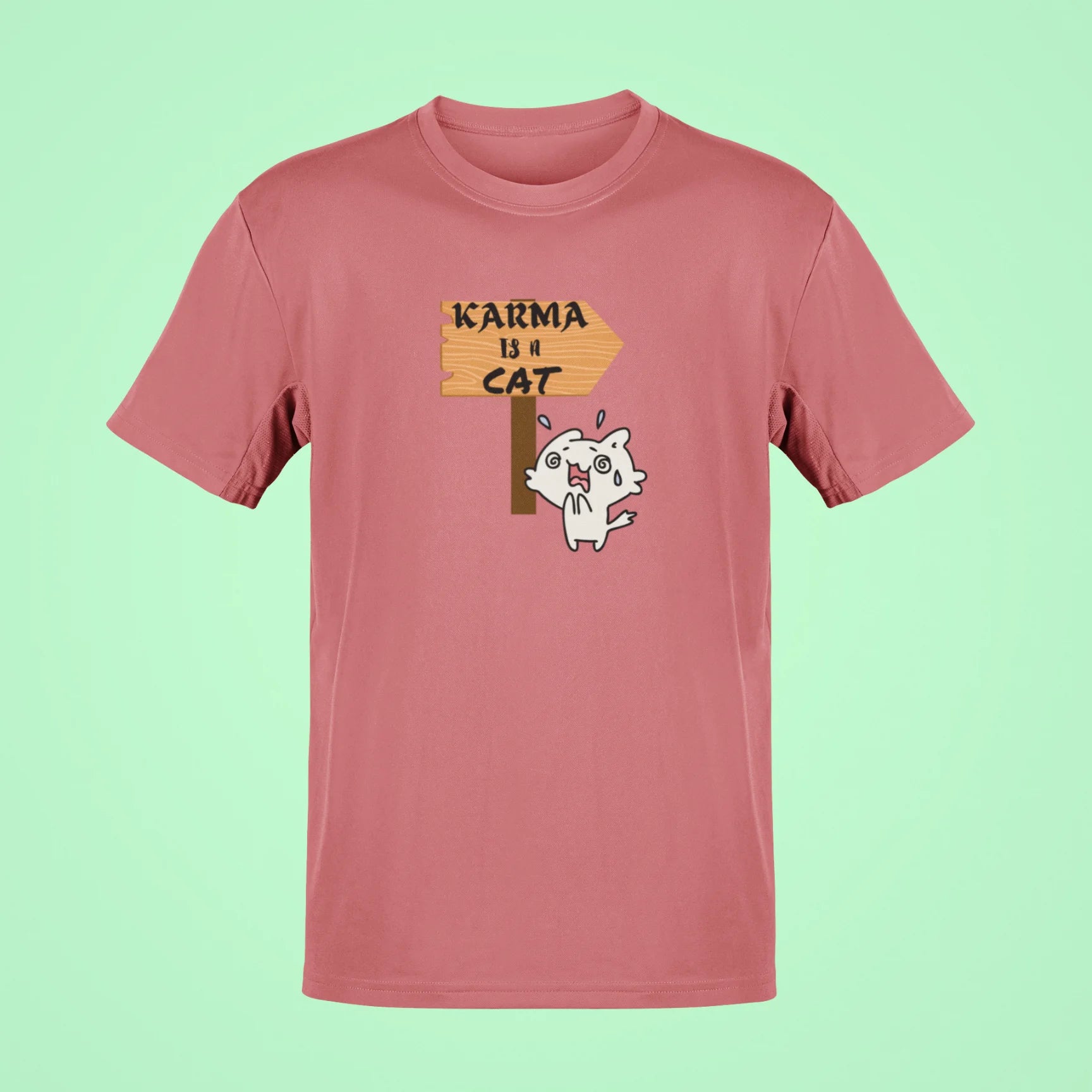 karma is a cat oversized t shirt 5 rose