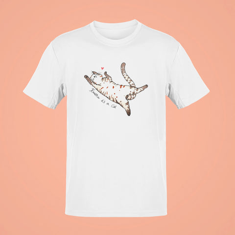 karma is a cat oversized t shirt white 1