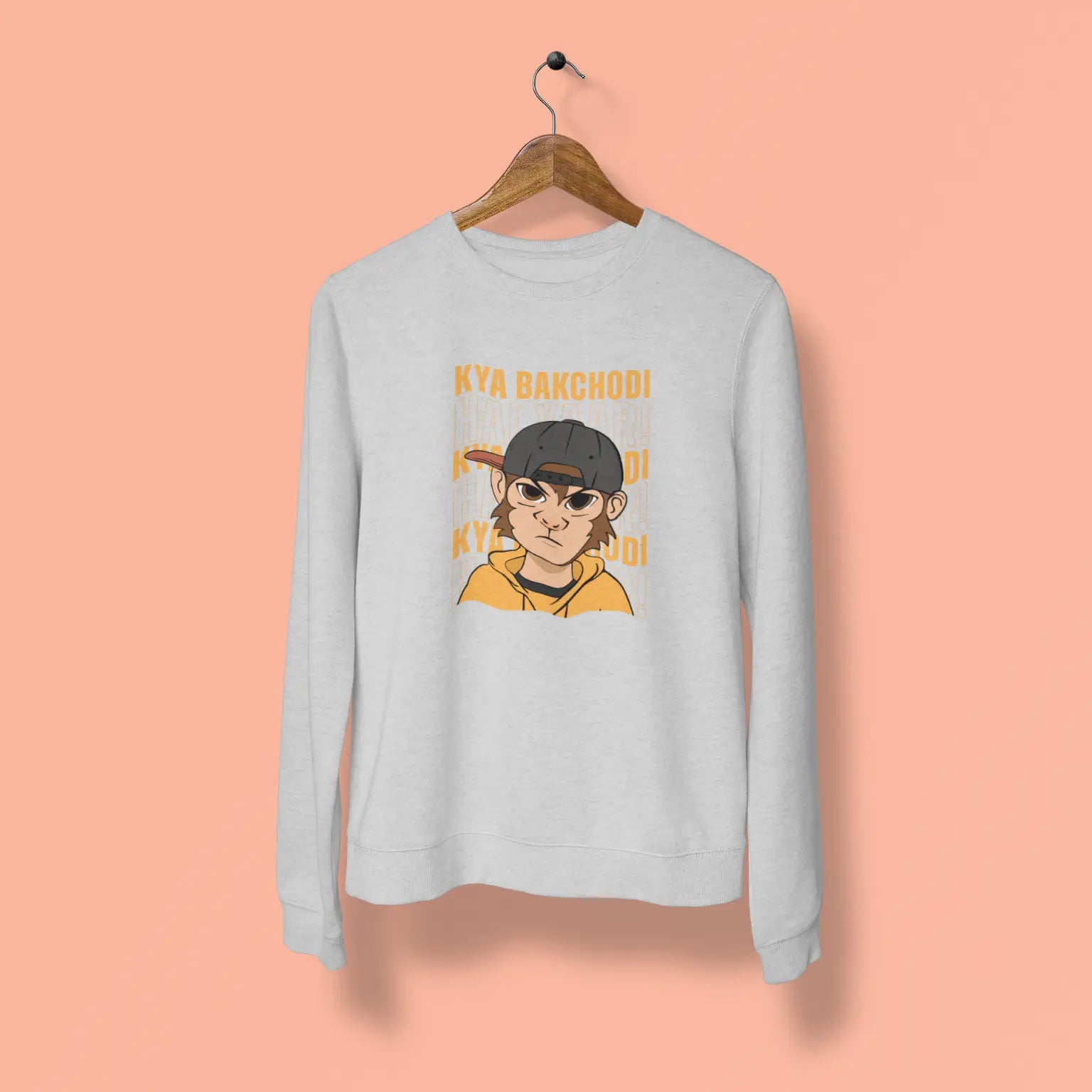 kya bakchodi hai yaar unisex sweatshirt grey