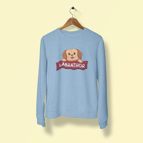 labrador labrathor unisex sweatshirt baby blue