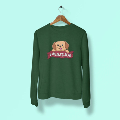 labrador labrathor unisex sweatshirt green