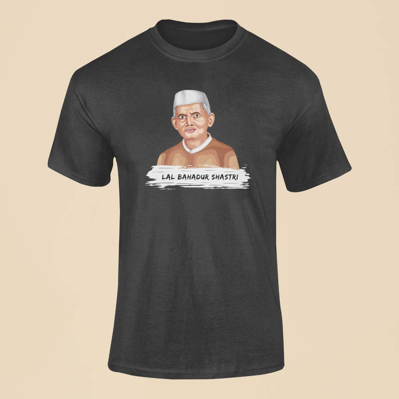 lal bahadur shastri t shirt black