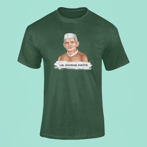 lal bahadur shastri t shirt green