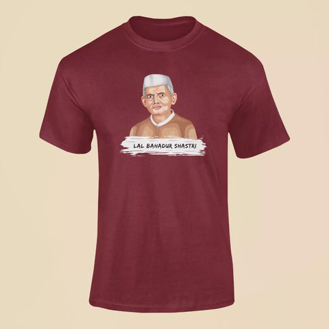 lal bahadur shastri t shirt maroon