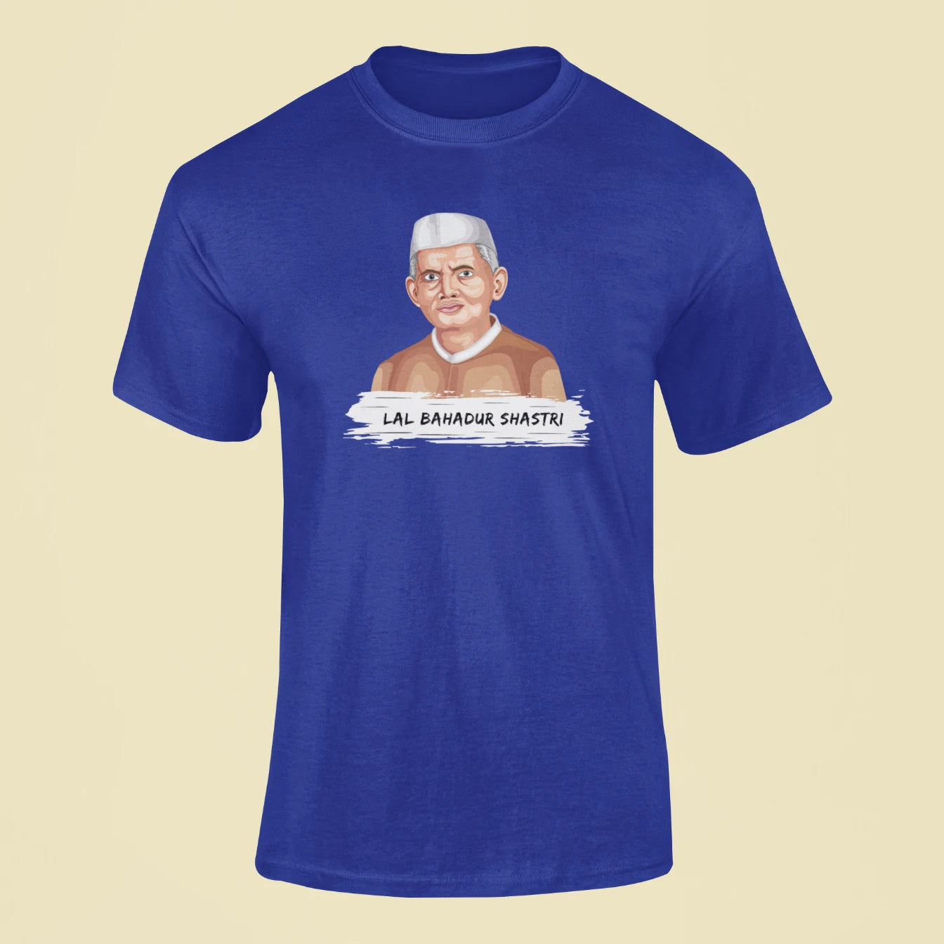 lal bahadur shastri t shirt royal blue