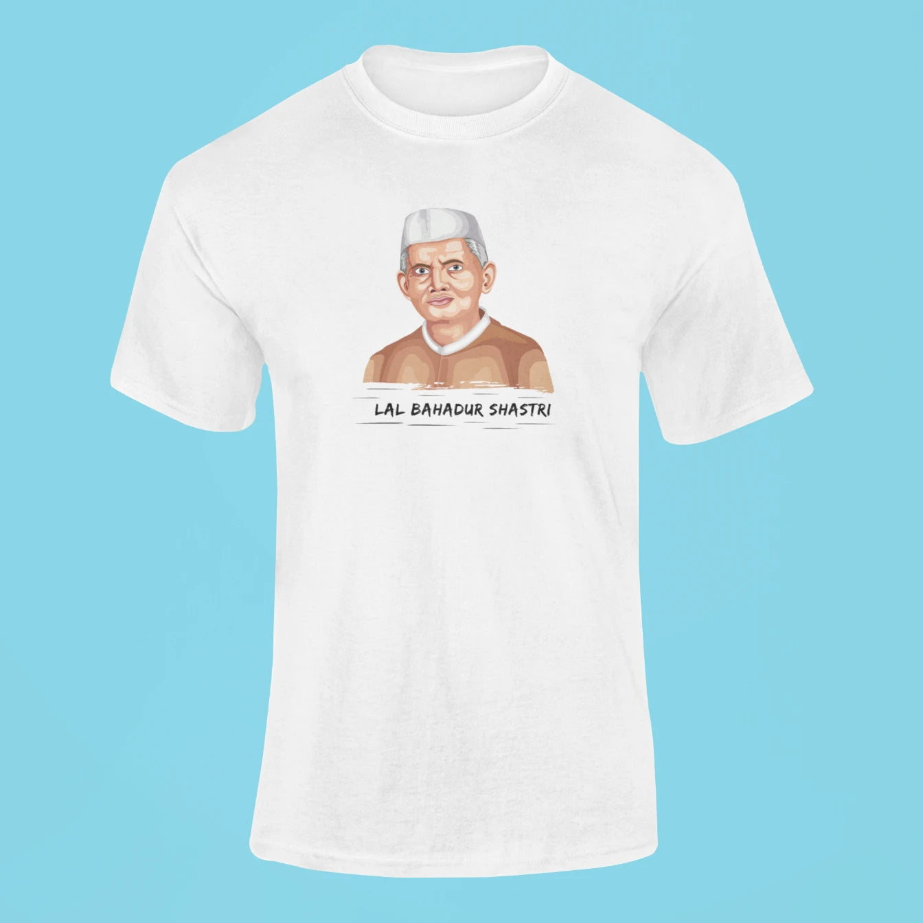 lal bahadur shastri t shirt white