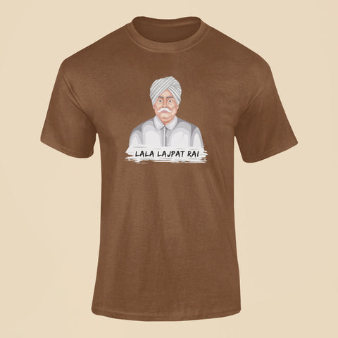 lala lajpat rai t shirt brown