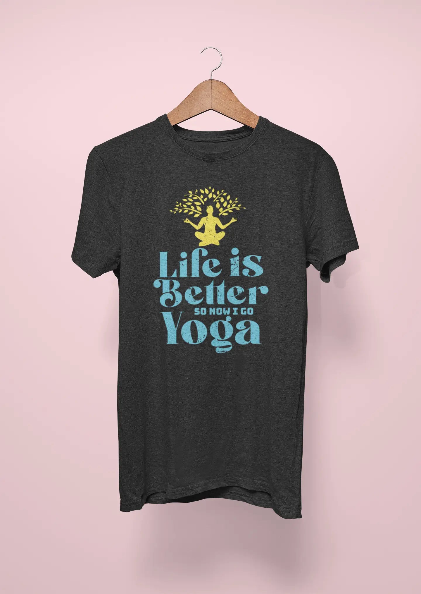 life is better so now i go yoga black