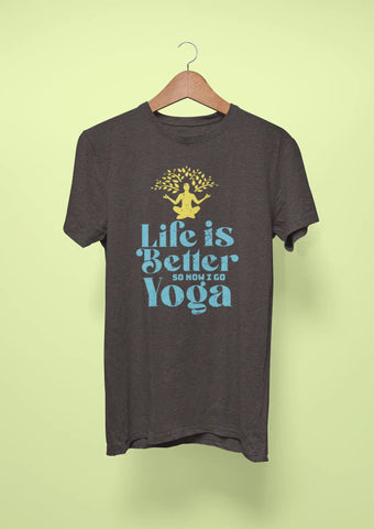 life is better so now i go yoga dark grey