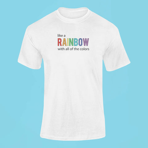 like a rainbow with all of the colors t shirt white