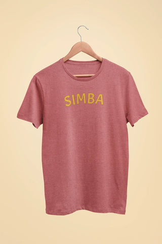 lion king simba front back print oversized t shirt rose scaled