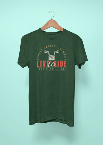 live to ride ride to live street racing outwear green