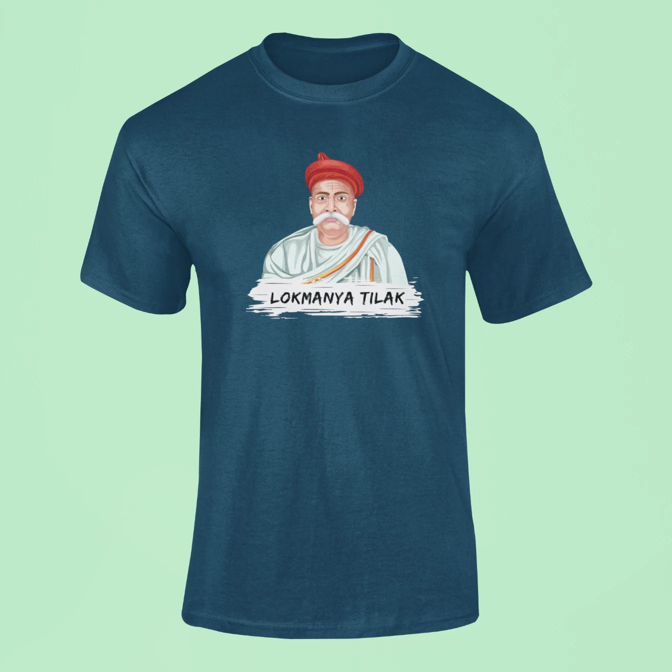 lokmanya tilak t shirt navy blue