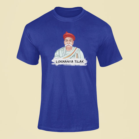 lokmanya tilak t shirt royal blue