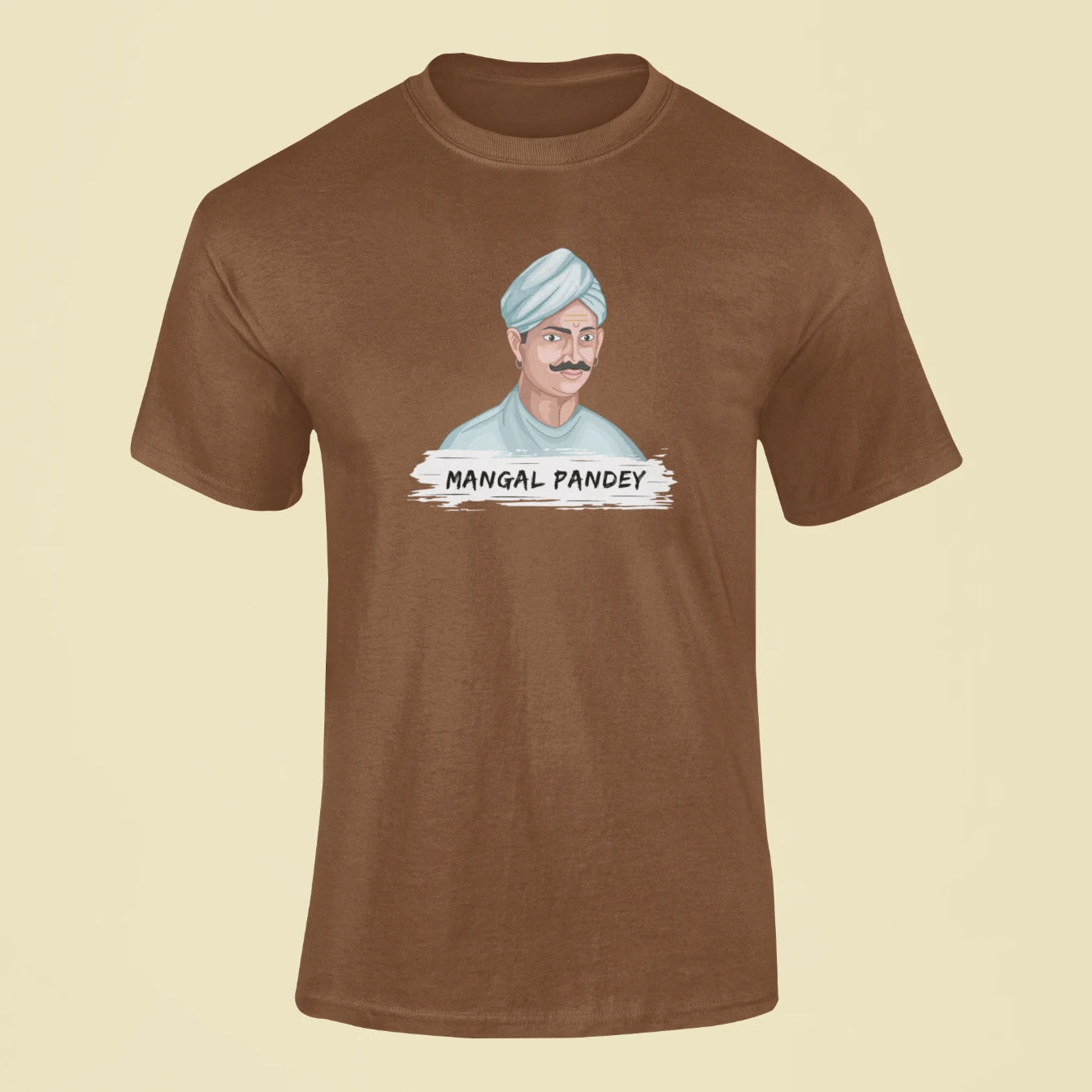 mangal pandey t shirt brown