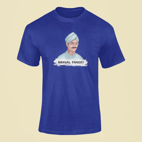 mangal pandey t shirt royal blue