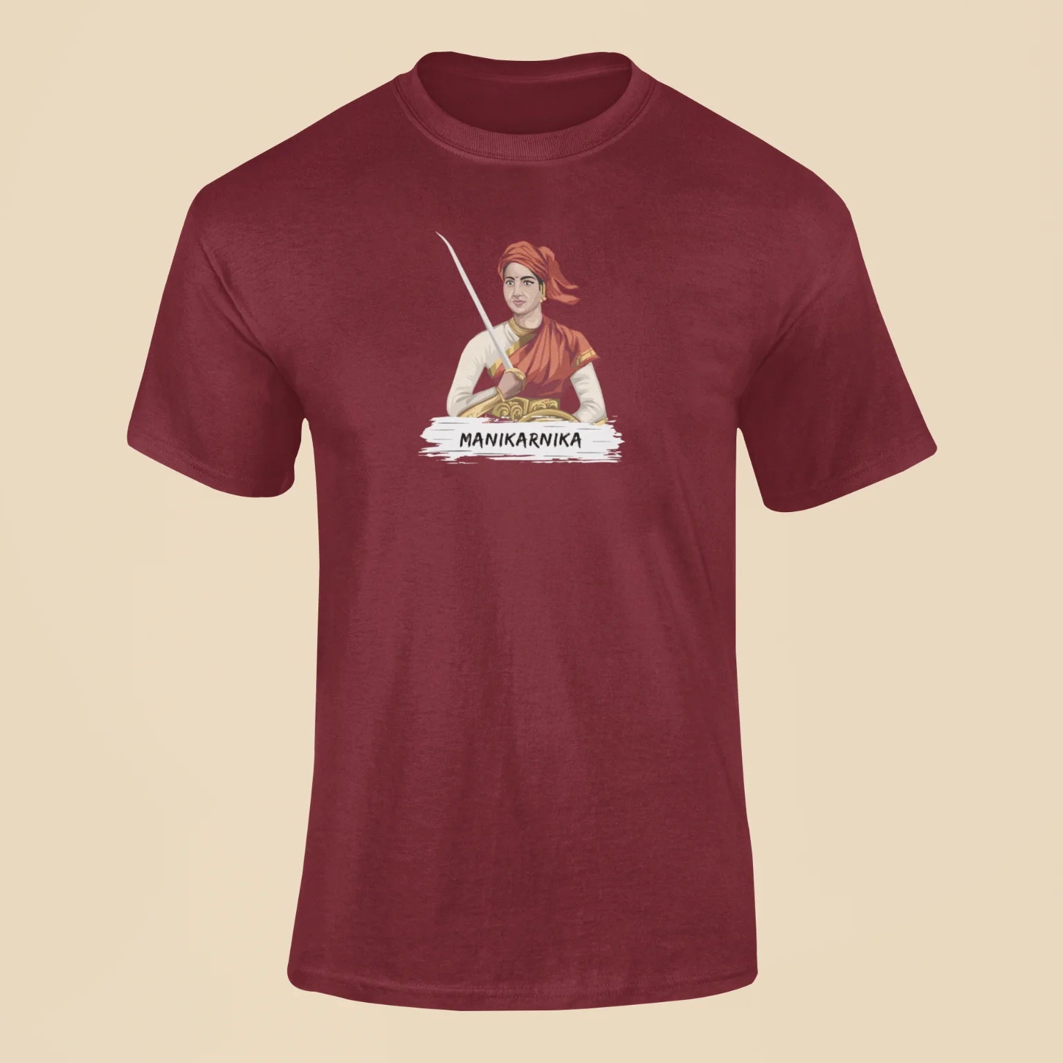 manikarnika t shirt maroon