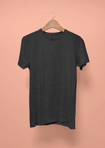 mens solid t shirt black