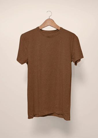 mens solid t shirt brown