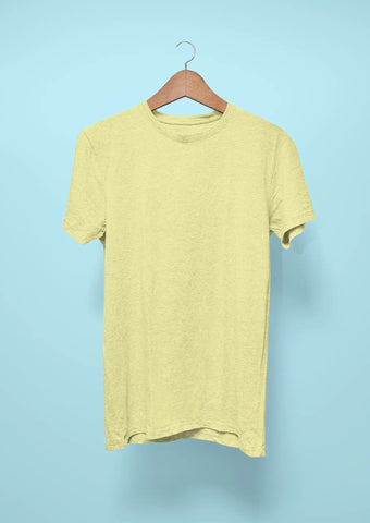 mens solid t shirt butter yellow