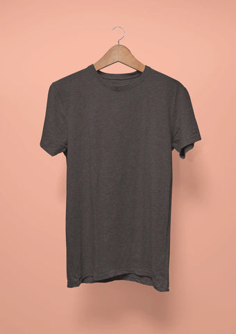 mens solid t shirt dark grey