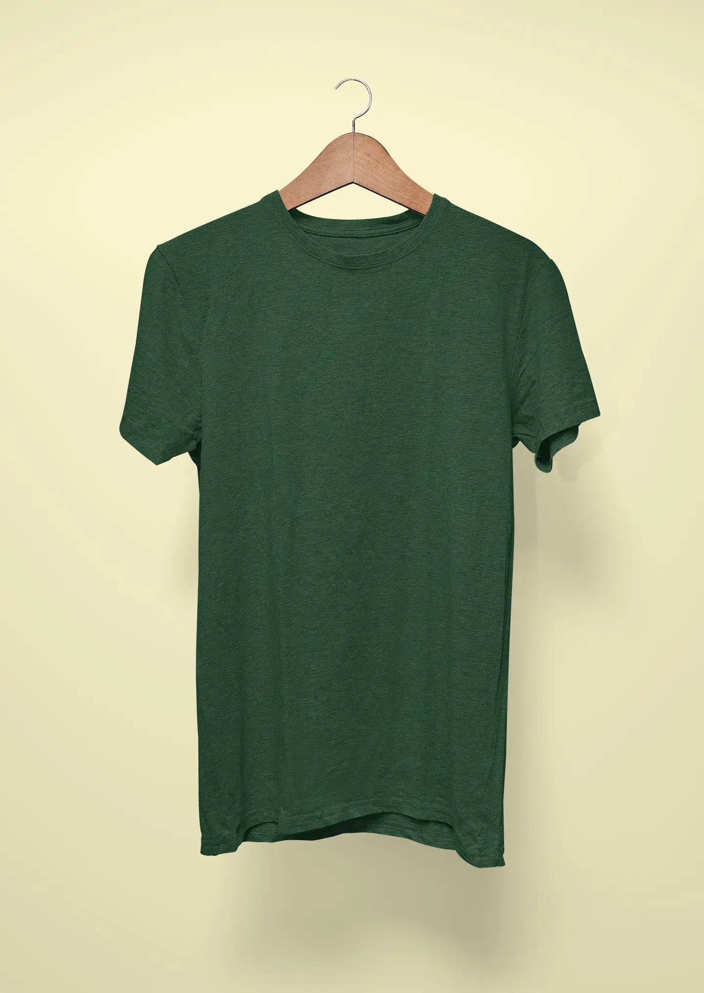 mens solid t shirt green