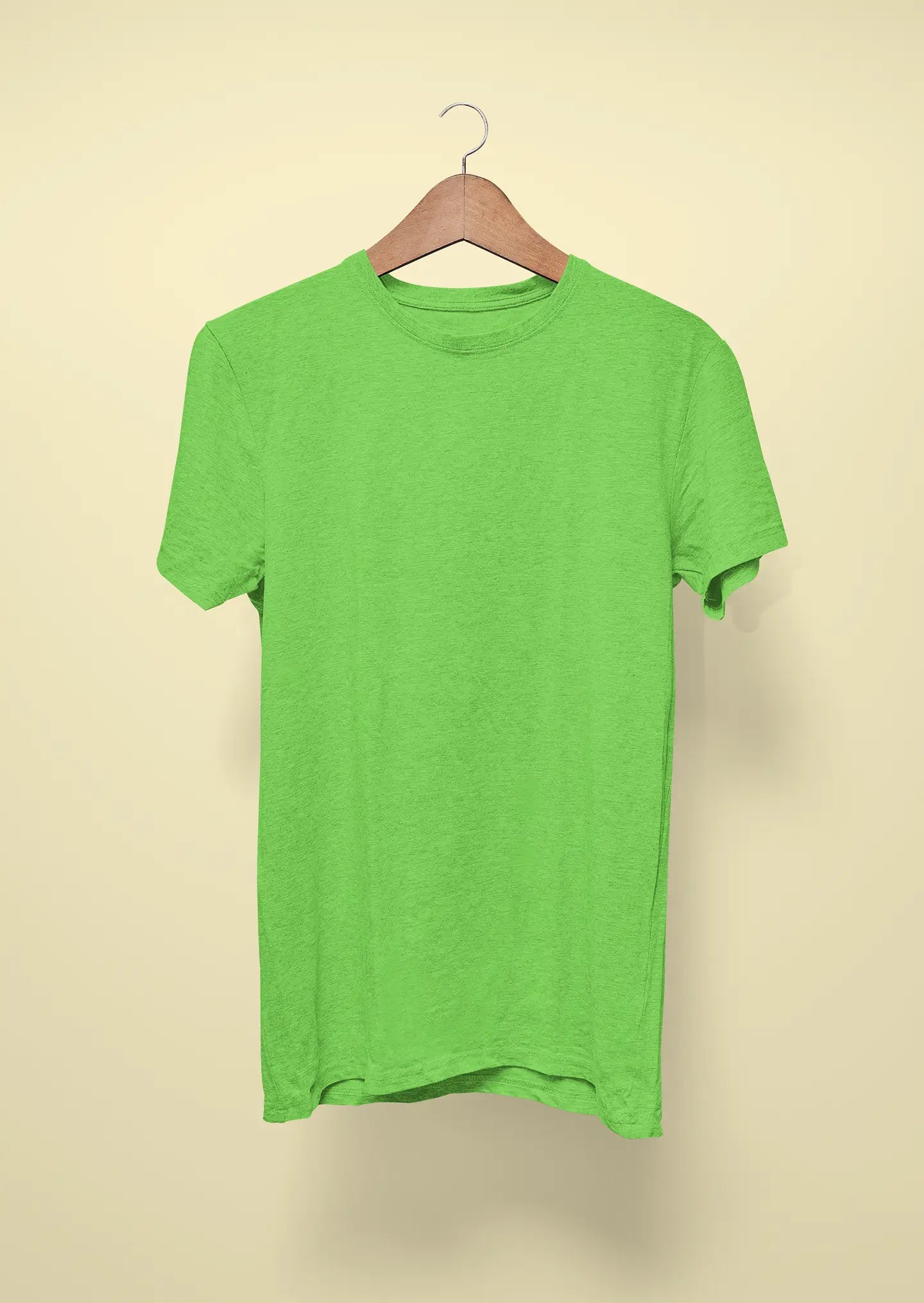 mens solid t shirt liril green