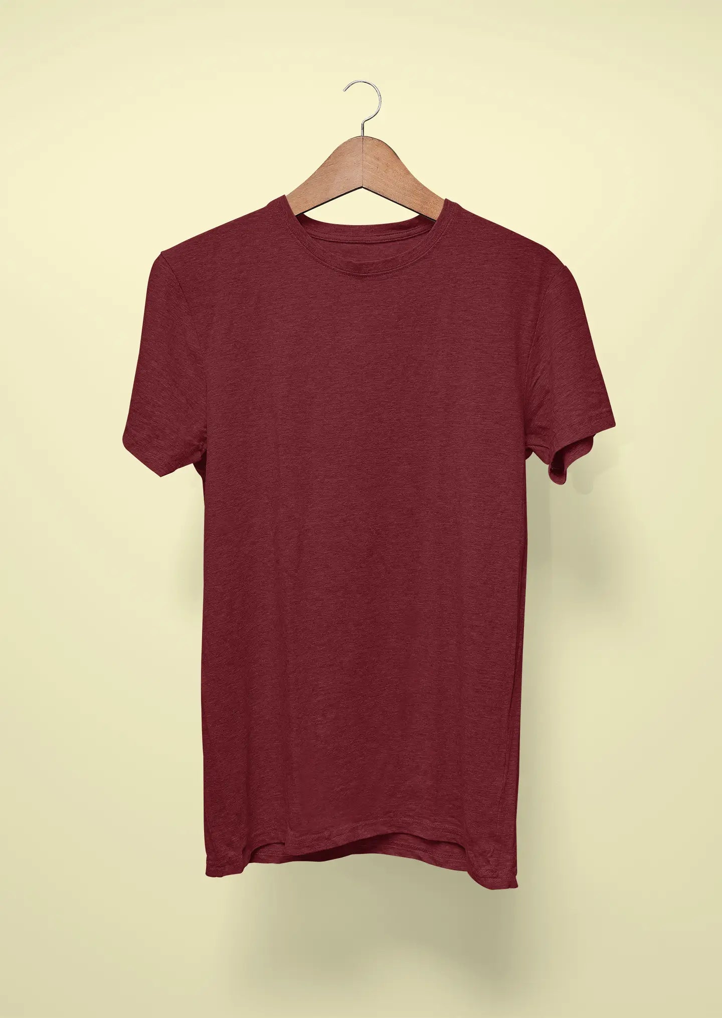 mens solid t shirt maroon