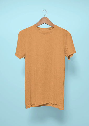 mens solid t shirt mustard yellow