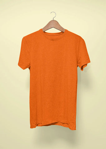 mens solid t shirt orange