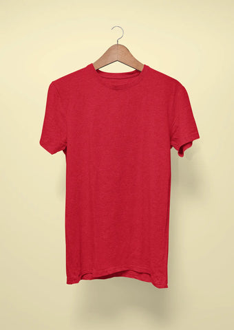 mens solid t shirt red