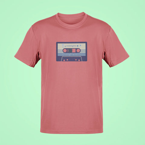 midnights album cassette oversized t shirt rose