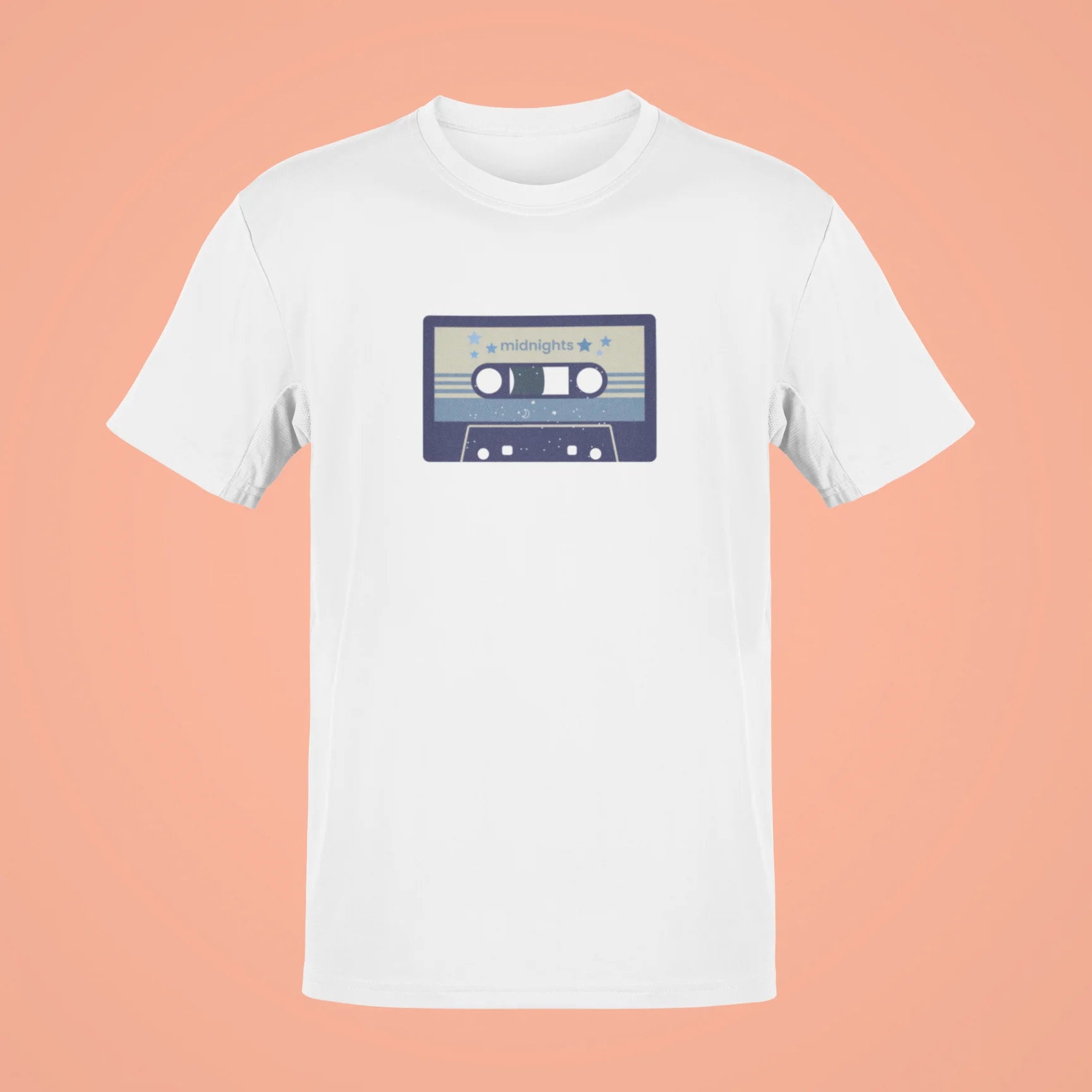 midnights album cassette oversized t shirt white