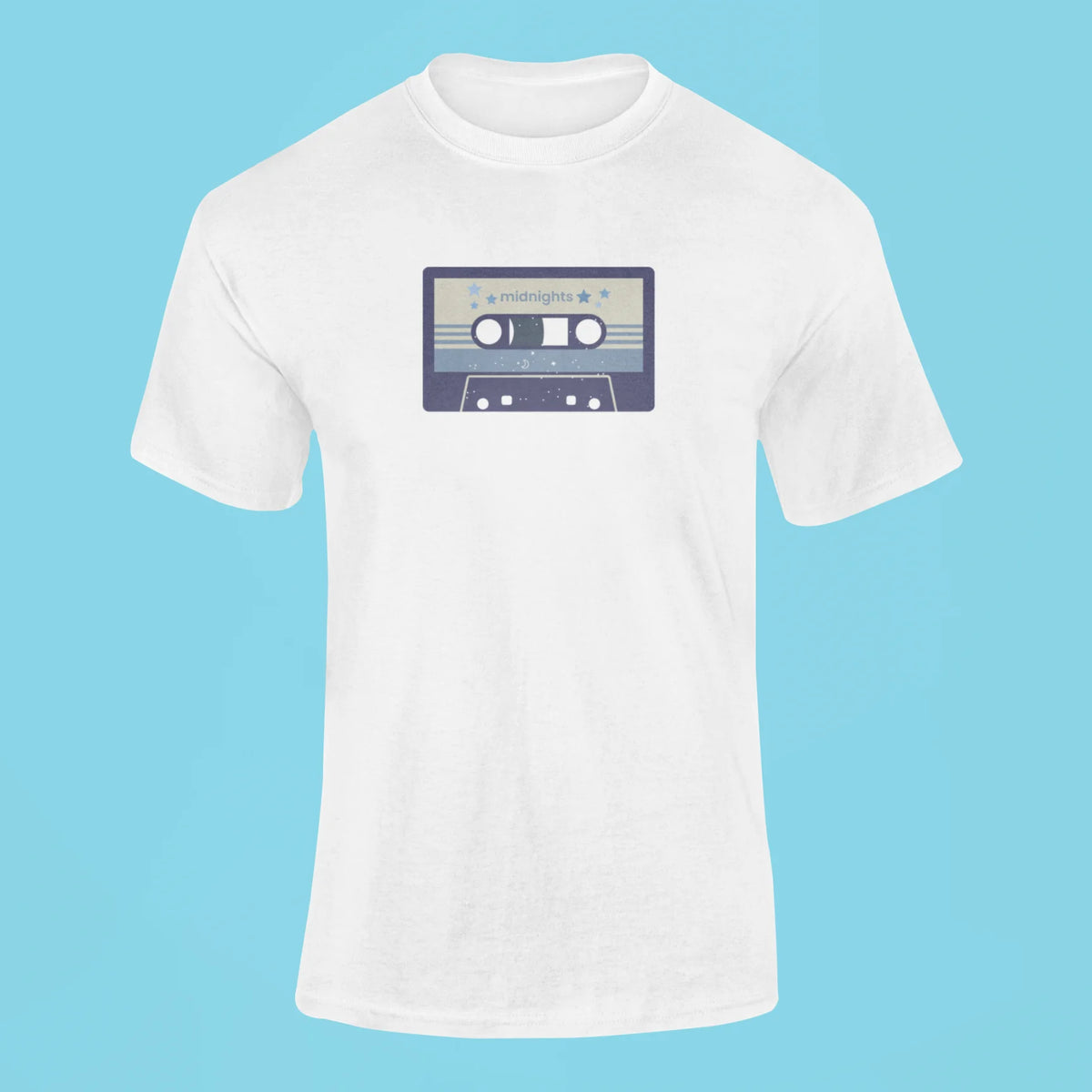 midnights album cassette t shirt white