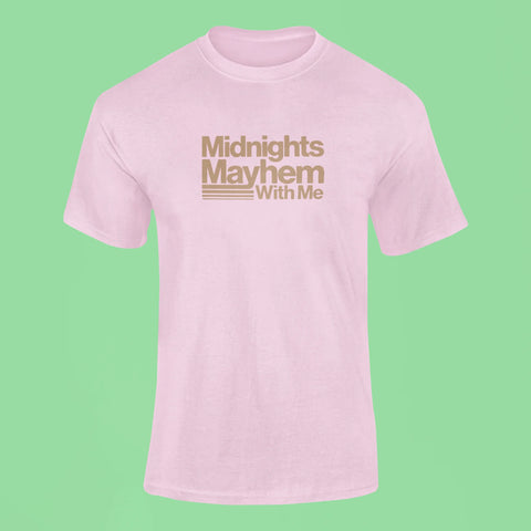 midnights mayhem with me t shirt pink