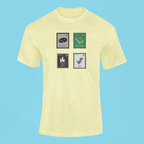 midnights song stamps high infidelity t shirt butter yellow