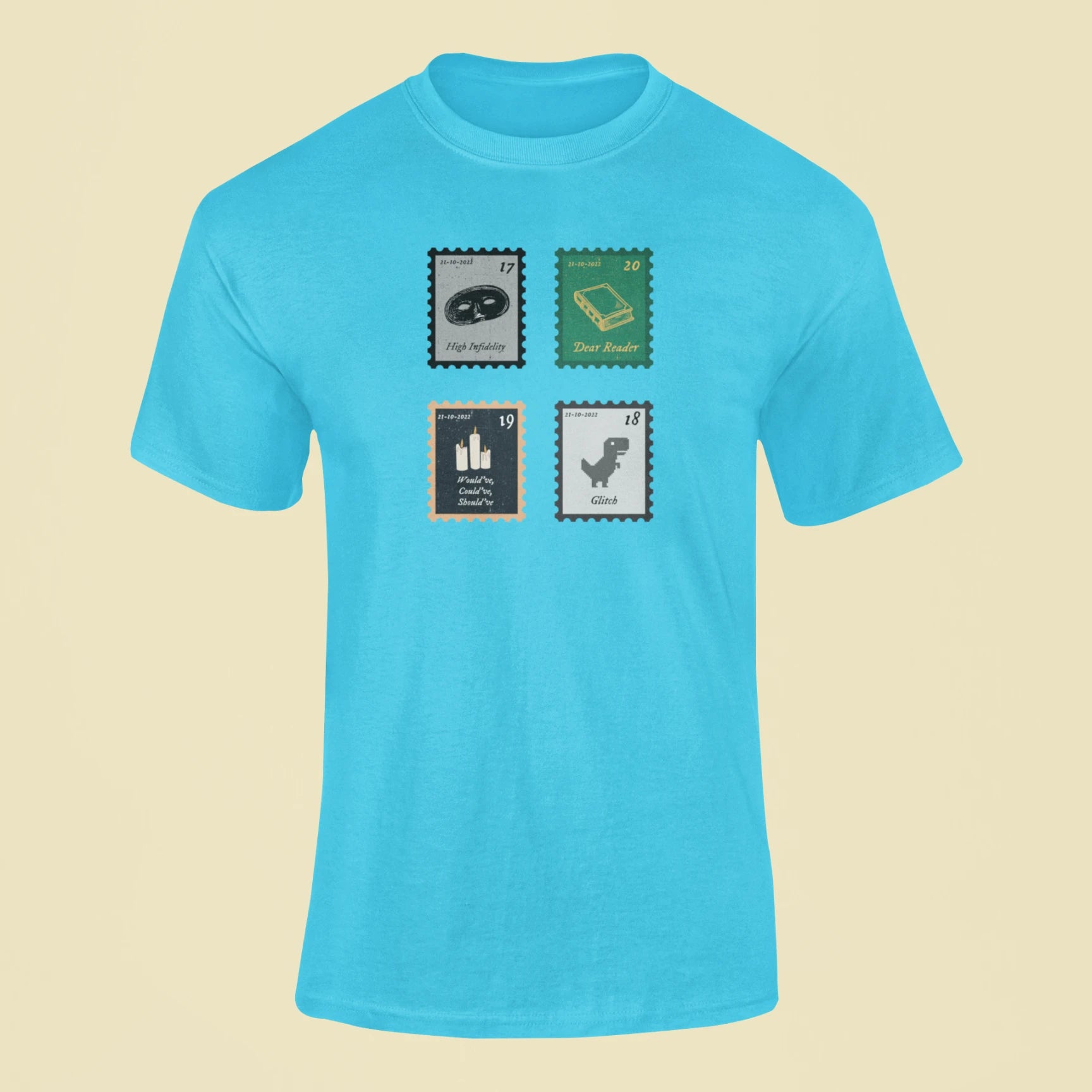 midnights song stamps high infidelity t shirt sky blue