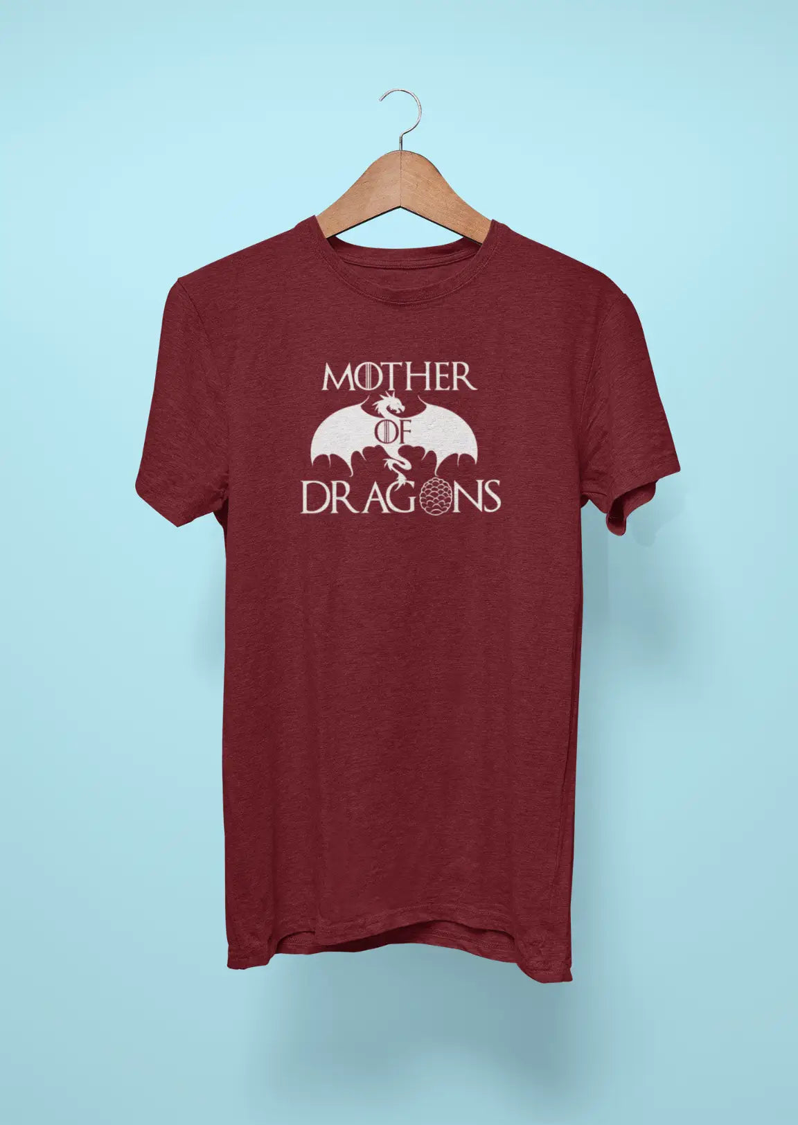 mother of dragons with dragon egg maroon