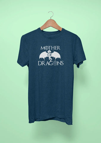 mother of dragons with dragon egg navy blue